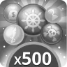 Gabungkan 5 bola 500 kali