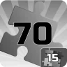 Done 15 puzzles of 70 pieces