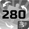 Done 5 puzzles of 280 rotating pieces