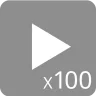 Play 100 times on medium