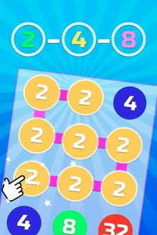 2-4-8 : link identical numbers