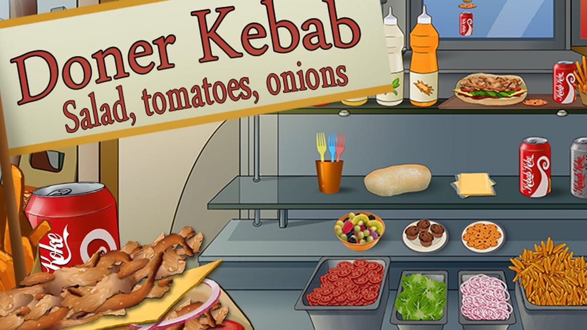 Doner Kebab :  salad, tomato Trailer