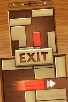 EXIT : unblock red wood block