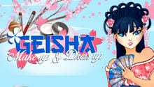 Geisha make up and dress up